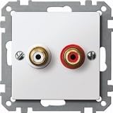 Merten MEG4350-0319 Steckdose f&uuml;r Audio Anschluss, polarwei&szlig; gl&auml;nzend, System M