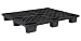 Vestil SKID-17 Solid Deck Plastic Pallet, 2200 lbs Capacity, 40" Length, 48" Width, 5-3/4" Height, Black