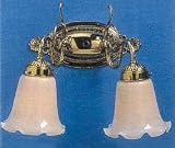 Double Lamp Wall Sconce - Chrome Plated Brass -