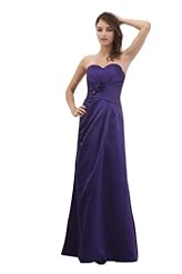 A-line Strapless Satin Natural   Waistline Lace Draped Sweetheart Bridesmaid Dress 