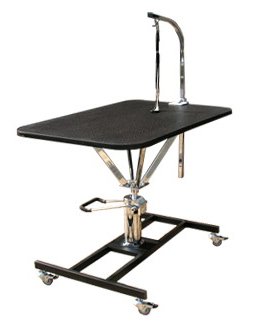 Professional Hydraulic Dog Grooming Table w/ Lock Wheels