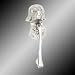 Door Knockers Chrome Over Brass, Dog Door Knocker Chrome 7 5/8 H x 2 1/2 W