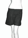 TRINA TURK Tweed Cuffed Wool Shorts in Charcoal