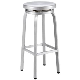 Click here to buy Melanie Swivel Bar Stool, SWIVEL, BRUSHED ALUMINM by Home Decorators Collection.