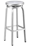 IMAGE OF Melanie Swivel Bar Stool, SWIVEL, BRUSHED ALUMINM