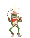 Cowboy Frog Christmas Ornament