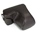 Premium 2 Piece Hard Dark Brown Leather Camera Case With Tri
