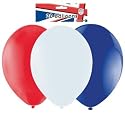 Pack of 20 Red/White/Blue Latex Balloons (9"/23cm) {Great Britain}
