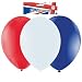 Toys : Pack of 20 Red/White/Blue Latex Balloons (9"/23cm) {Great Britain}