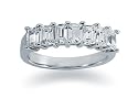 1.75 Emerald Cut Diamond Band in Palladium