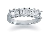 1.75 Emerald Cut Diamond Band in Platinum