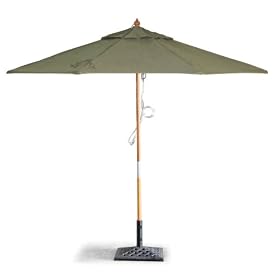 Lifestyle Products 9-Foot Wood Market Umbrella, Tuscan Olive