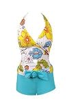 Marina West 2pc Tankini Boyshorts swimsuit turquoise 2-14