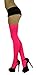 ToBeInStyle Women's Nylon Thigh High Schoolgirl Opaque Stockings (Hot Pink)