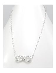 Infinity Necklace In 92.5 Sterling Silver
