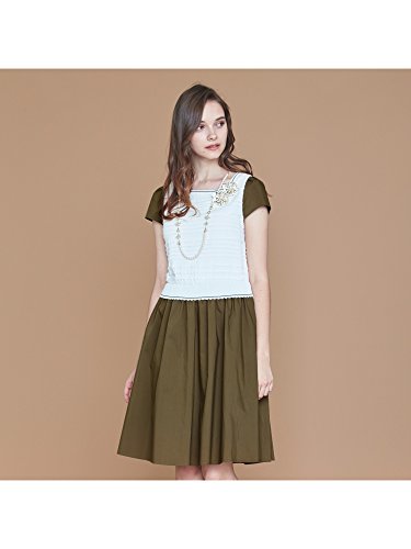 (トゥー ビー シック) TO BE CHIC ボーダージャカードニットコンビドレス W5J01401__