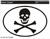 JOLLY ROGER Oval Bumper Sticker
