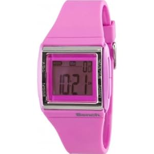Bench Ladies Watch BC0364PK with LCD Dial and Pink Plastic Bracelet Bench Ladies Watch BC0364PK with LCD Dial and Pink Plastic Bracelet