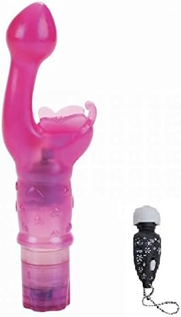 Pink Butterfly Kiss G Spot Vibrating Toy and Mini Keychain Massage for Woman