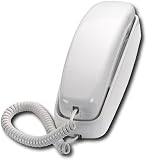 AT&T 210 White Trimline Memory Phone With Backlit Keypad