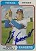 Steve Foucault, Texas Rangers, 1974 Topps Autographed Card