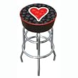 Four Aces Heart Logo Padded Bar Stool - Game Room Products > Pub Stools > Poker Theme