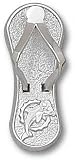 Miami Dolphins Solid Sterling Silver Dolphin Logo Flip Flop 1'' Pendant