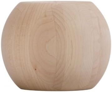 Grand River Large Ball Bun Foot 4" H-Hardwood BALL5-H