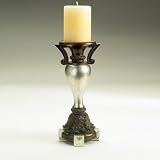 Eurofase 13636-012 Laurel Small Candlestick, Pewter/Antique Bronze for Sale
