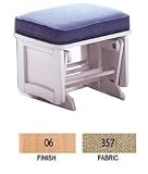 Glider Ottoman - Natural Finish/Chamber Antique Fabric
