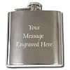 Personalised 6oz Hip Flask YOUR MESSAGE ENGRAVED FREE, Birthday, Wedding, Anniversary Gift