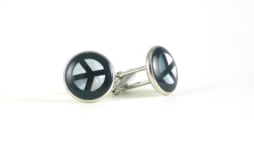 Click here to buy Peace, Brother - Mother of Pearl Onyx (Cufflinks).