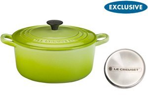 Le Creuset Enameled Cast Iron Kiwi Round Dutch Oven with Stainless Steel Knob 3.5-qt.