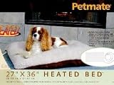 Pet Supplies : PETMATE 27 X 36 HEATED PILLOW BED DK BROWN SUEDE/BERBER
