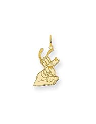 Gold-Plated Sterling Silver Disney Pluto Charm