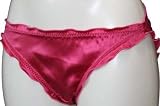 Ex Store Silk High Leg Knickers Raspberry Pink