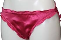 Ex Store Silk High Leg Knickers Raspberry Pink