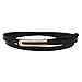 Damara Women's Solid Thin Genuine Leather Skinny Button Dress Waist Belt