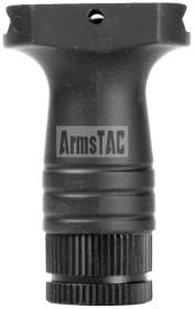 ARMSTAC® G4 Stubby Vertical Forward Rubberized Grip (Black) with ARMSTAC® Lifetime Warranty