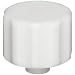 Value Plastics LP4-1 White Nylon Tube Fitting, Male Luer Integral Lock Ring Cap, Closed at Grip (Pack of 25)