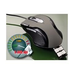 Mod-it Professionelle Gaming-Laser-Maus "LMX-5005" mit 5000dpi