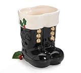 Santa's Black Boots Vase Decorative Christmas Ho Ho Ho