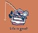 LIFE IS GOOD KICKBACK FISH FISHING MENS SHORT SLEEVE SHIRT SIZE XXL