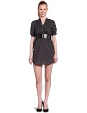 As U Wish Juniors Stripe Military Shirtdress Black 11