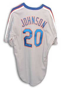 Howard Johnson Signed New York Mets Gray Throwback Majestic Jersey