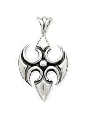 Sterling Silver Antiqued Cross Pendant QC4509"
