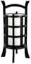 Unique Eclectic Interesting Lighting -1.5ft. Kharbarosk Japanese Wood/ Paper Lantern Table Lamp - Black