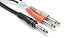 Hosa STP201 1/4 TRS To Dual 1/4 TS Cable 3.25 Ft