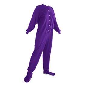 Buy Big Feet Pajama Co. Jersey Knit Purple (306) Pajamas with Drop Seat by Big Feet Pajama Co.