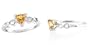 Trillion cut Citrine Ring Sterling Silver